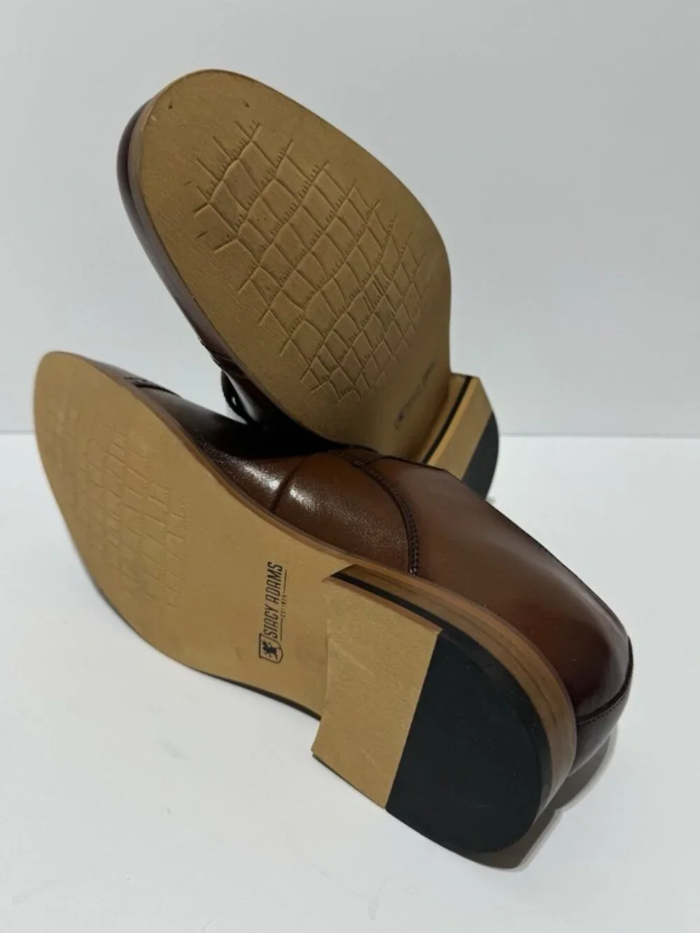 Stacy Adams Mens Desmond Cap Toe Monk Dress Shoes Size 9.5W
